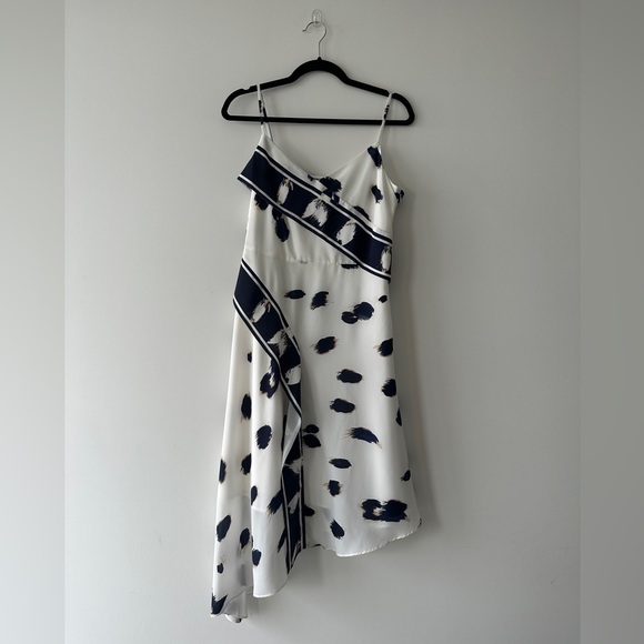 BNWT Banana Republic Strappy Asymmetric Midi Dress Size 10 Petite - Picture 4 of 6